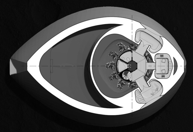 hydroponic garden, Search consortium, space exploration architecture, ice house, ice house nasa, ice house mars, mars habitat, 3d printed ice house, 3d printed mars habitat, NASA, Clouds AO, Ice house by Search and Clouds AO,
