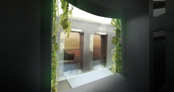 hydroponic garden, Search consortium, space exploration architecture, ice house, ice house nasa, ice house mars, mars habitat, 3d printed ice house, 3d printed mars habitat, NASA, Clouds AO, Ice house by Search and Clouds AO,