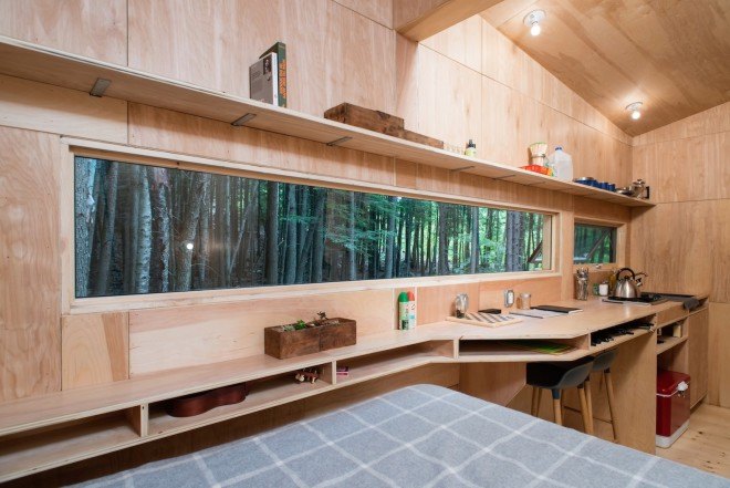 Lorraine, Getaway, Getaway startup, Ovida, Lorraine tiny house, tiny house, tiny houses, rent a tiny house, Harvard student startup, Harvard student tiny house, Harvard student Getaway, Harvard Getaway startup, composting toilet, tiny home, off grid home, solar powered home, closed water system