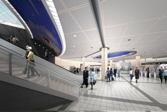 34 St-Hudson Yards, 7 Station nyc, Metropolitan Transportation Authority,New York City, NYC MTA, metro transit, Line 7, hudson yards, nyc subway extension, nyc subway, underground construction, Dattner Architects, Parsons Brinkerhoff, public transit, public transportation, urban design, subway design, nyc subway