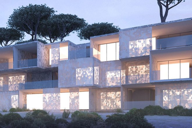 social housing, modular housing, modular architecture, prefab, prefab architecture, green architecture, Tangier, Morocco, perforated facade, shading system, natural ventilation, natural lighting, Malka Architecture