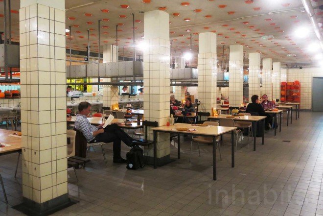 Mirale Loonen, Jan Hein van Melis, underground, 70s-style restaurant, Retro Fondue Restaurant, vintage tensils, renovated Philips factory, Europe's largest indoor skate park, Strijp-S, Eindhoven, orange elements, organic food,