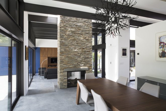 Klopf Architects, Eichler homes, energy efficient architecture, floor-to-ceiling windows, open layout, green architecture, skylights, green interior
