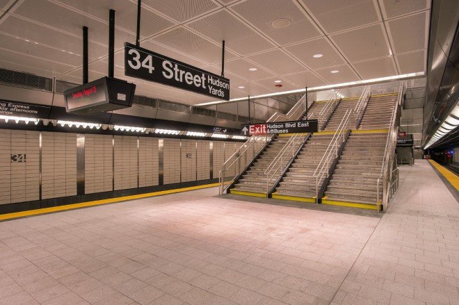 34 St-Hudson Yards, 7 Station nyc, Metropolitan Transportation Authority,New York City, NYC MTA, metro transit, Line 7, hudson yards, nyc subway extension, nyc subway, underground construction, Dattner Architects, Parsons Brinkerhoff, public transit, public transportation, urban design, subway design, nyc subway