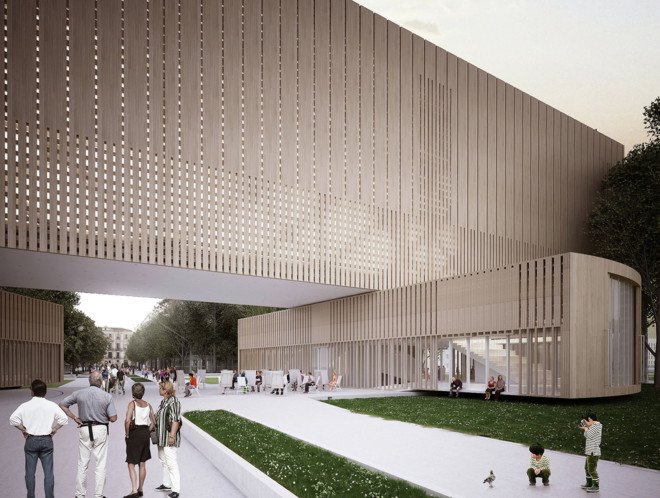 Penda, new bauhaus museum, green museum, transformable architecture, rotating building, public spaces, public park, Dessau, Bauhaus, Berlin, green architecture, architecture competition