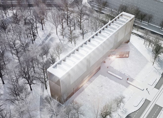 Penda, new bauhaus museum, green museum, transformable architecture, rotating building, public spaces, public park, Dessau, Bauhaus, Berlin, green architecture, architecture competition
