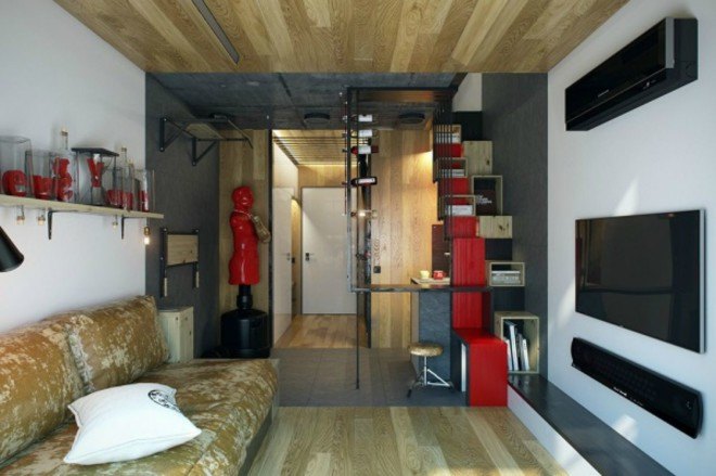 One Studio, microapartment, tiny homes, ukraine architecture, architecture, micro architecture, urhan desing, micro units, green design, sustainable design, 18 square meter apartment, Kharkov, Ukraine, space saving tips, efficient storage, micro abode