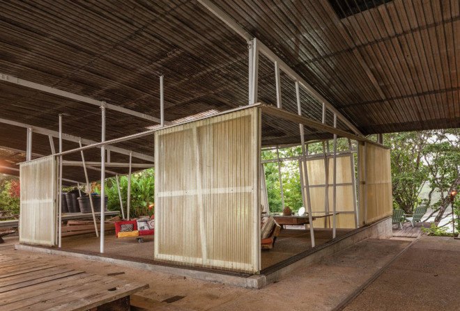 off-the-grid house, SaLo house, Panama, Patrick Dillon, sustainable house, passive house, salvaged materials, rainwater harvesting, rainwater cistern, swimming pool, natural ventilation, clean energy