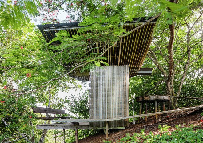 off-the-grid house, SaLo house, Panama, Patrick Dillon, sustainable house, passive house, salvaged materials, rainwater harvesting, rainwater cistern, swimming pool, natural ventilation, clean energy