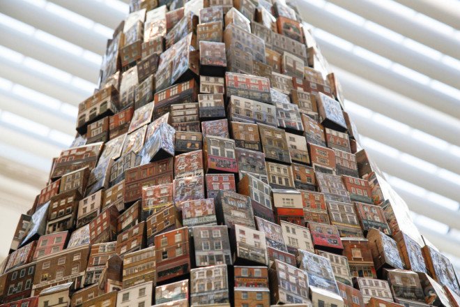 Tower of Babel, Barnaby Barford, Tower of Babel by Barnaby Barford, London Design Week, London Design Festival, London Design Festival 2015, Alun Graves, V&A Museum, Victoria and Albert Museum, London, consumerism,