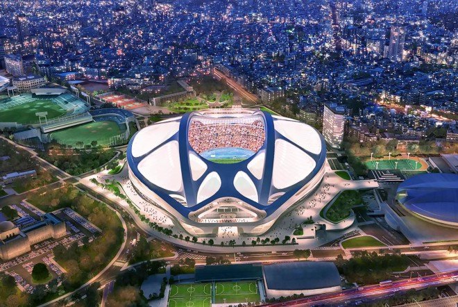 zaha hadid architects, nikken sekkei, tokyo olympic stadium, tokyo 2020, japan stadium design, Zaha Hadid Tokyo Stadium scrapped, new Zaha Hadid design for Tokyo Stadium