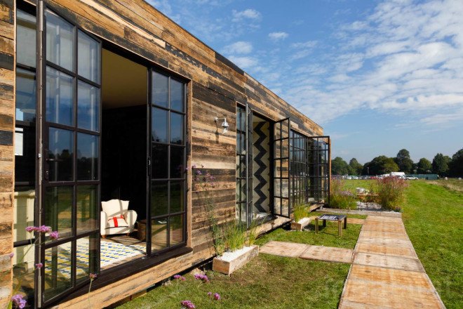 Reed Deer Architects, Bert and May Group, SunEdison, London Design Festival, London Design Festival 2015, Decorex, structurally insulated panels, Green tomato, upcycled furniture, prefab housing, prefab house, upcycled furniture, Watermark, mobile home, prefab home,