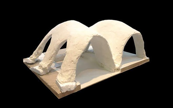 Eric Geboers, salt city, salt buildings, salt building material, the salt project, sustainable salt material, growing food in the desert, desert salt city, Eric Geboers TU Delft, architect Eric Geboers, salt bricks, domes made with salt bricks, salt dome home, salt arches, Lusail salt city, salt city Lusail Qatar