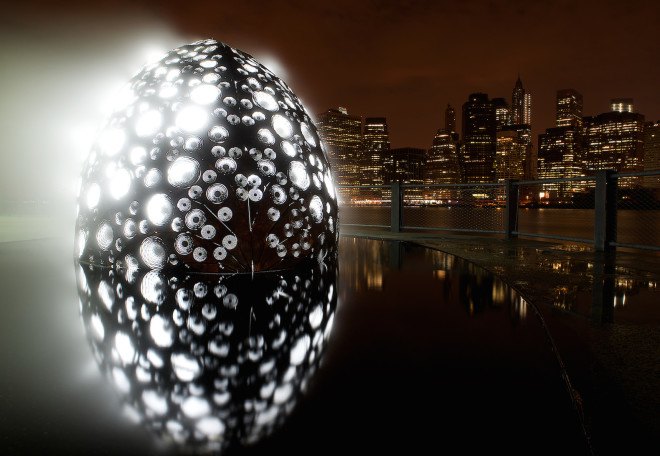 STUDIOKCA, Nasa, World science festival, ESA, Rosetta Mission, LED, comet, comet pavilion, pavilion, brooklyn bridge park, Polytech Festival, 67P/Churyumov–Gerasimenko, Jason Klimoski, Lesley Chang, comet pavilion by STUDIOKCA