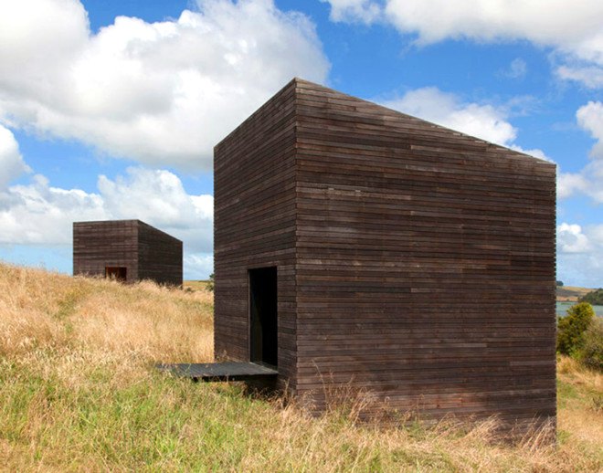 eyrie cabins, cheshire architects, new zealand vacation home, vacation cabins, tiny home, tiny house, tiny cabin