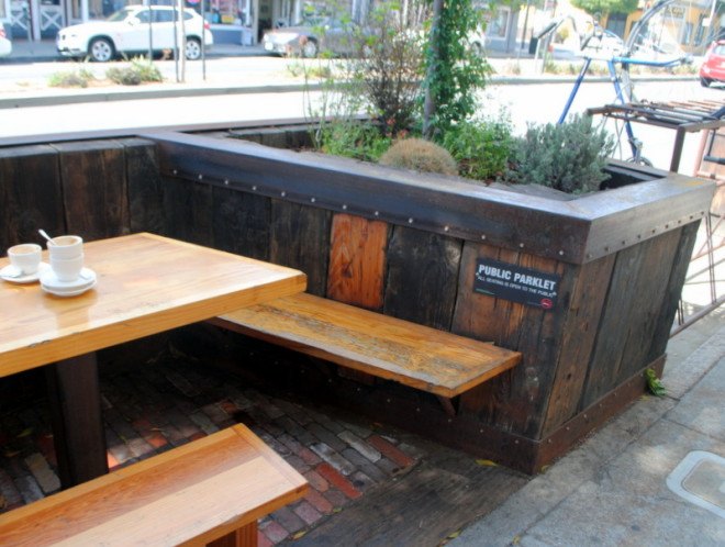 parklet, san francisco, urbanism, parking day, public space, urban design, succulents, seating, sidewalk, pop-up