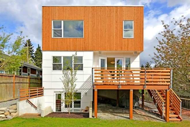 Seattle greenfab, Greenfab design, prefab homes, passive design, net-zero energy house, LEED Platinum certification, energy efficient home design,James Hardie panels, Seattle prefab home, energy efficiency, sustainable design, green design, sustainable materials,