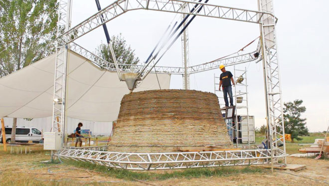 WASP, BigDelta, Massa Lombarda, World’s Advanced Saving Project, BigDelta 3d printer, 3d printer, 3d printing, 3d printing mud, affordable housing, 3d printing housing, 3d printed house, 3d printed architecture, 3d-printed mud house
