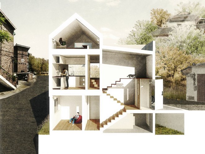 50m2 House, OBBA, Seoul, South Korea, affordable housing, small spaces, natural lighting, green architecture