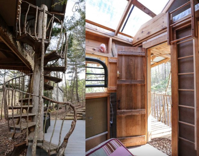green design, eco design, sustainable design, Airbnb, tree house, An Adirondack Tree House Retreat, upstate new york, escapes from New York