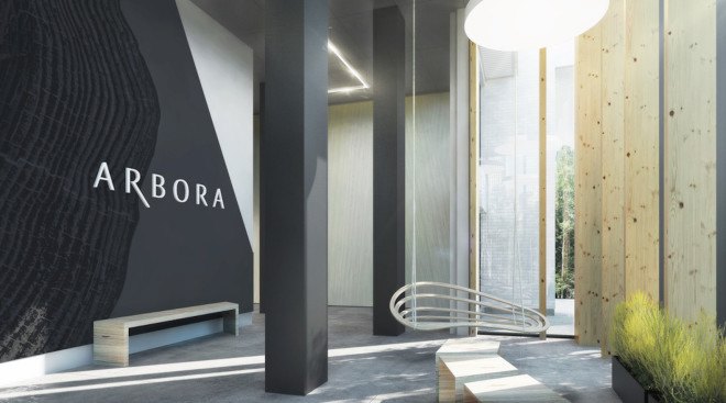 cross-laminated timber, Griffintown, Arbora, Montreal, LEED Platinum, LSR GesDev, Sotramont, Lemay+CHA, Nordic, CLT, cross-laminated timber architecture, Arbora by Lemay+CHA,
