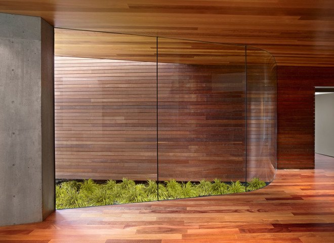 Bal House, Terry&Terry Architecture, green renovation, ranch house, California, timber architecture, bay window, green fireplace, glass facade, natural light