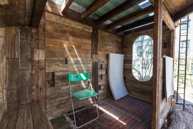 carroll gardens, brooklyn, treehouse, gennaro brooks-church, green building, reclaimed materials, natural pool, natural swimming pool, chemical-free pool, airbnb, brownstone, renovated brownstone, brownstone for rent