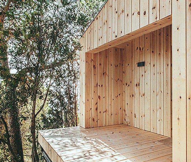 Wood Studio House Madera, DOM Arquitectura, wooden structure, passive house, rainwater harvesting, irrigation, green architecture, solar design, prefab, Barcelona, Spain