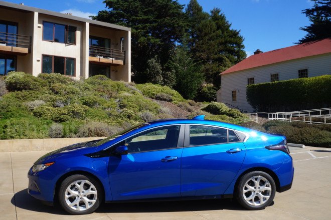 Blue Chevy Volt 2016, Golden Gate Bridge, Chevy Volt, Cavallo Point, Fort Baker, Marin Headlands,