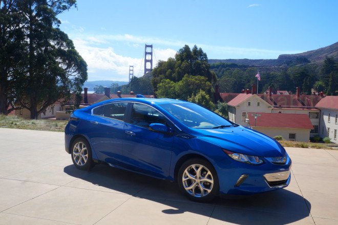 Blue Chevy Volt 2016, Golden Gate Bridge, Chevy Volt, Cavallo Point, Fort Baker, Marin Headlands,