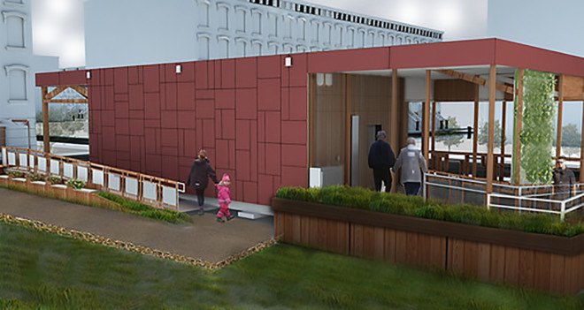 DURAhome, DURA home, NYCCT, Solar Decathlon, Solar Decathlon 2015, solar powered home, DURA Solar Decathlon, triple glazed windows, greywater recycling, rainwater collection, trombe wall, solar energy, solar thermal panels, low-entropy recovery ventilator, heat chimney, passive solar, passive energy, modular architecture, stackable architecture