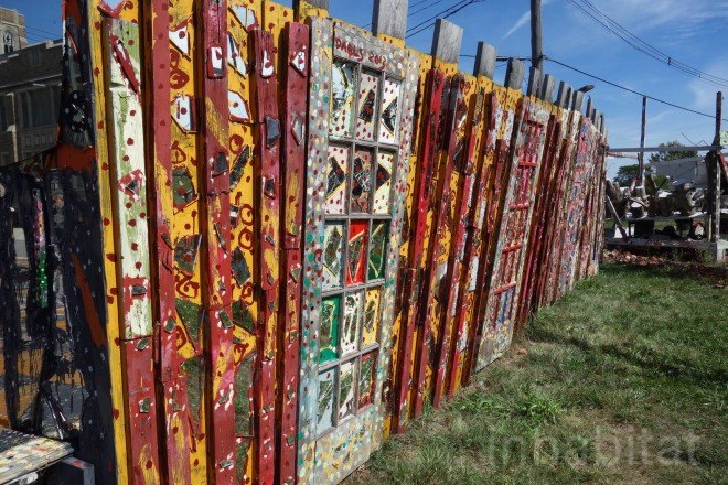 green design, eco design, sustainable design, Dabls African Bead Museum, Olayami Dabls, Detroit, recycled art, garbage art, metal art, outdoor sculpture park