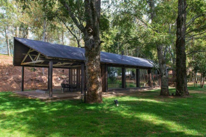 Estudio Valdés Arquitectos, Barn House, architecture, Barn House Chile, chilean architecture, barn house renovation, recycled building materials, sustainable design, green design, repurposed barn materials, Lago Ranco barn house,