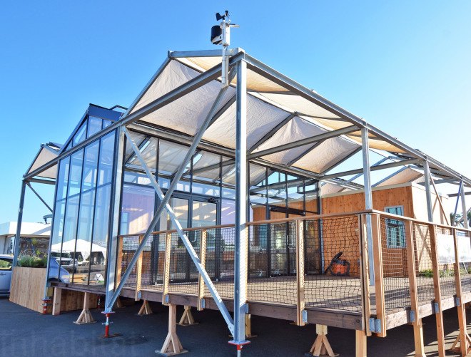 Solar Decathlon, Solar Decathlon 2015, Aggie Sol by UC Davis, solar powered homes, solar power, solar powered architecture, solar homes, plus energy homes, plus energy, prefab homes, affordable solar powered homes, GRoW Home by University of Buffalo,