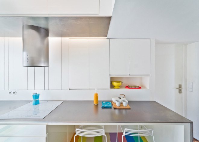 Hike apartment, SABO Project, Paris, green renovation, green interiors, herb garden, vertical garden, multifunctional furniture, small spaces, mezzanine, smart spaces
