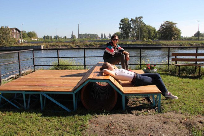 Gdańsk, Reshtki, recycled urban furniture by Reshtki, reader submitted content, recycled materials, urban furniture, Sara Podwysocka, Maria Ostrowska