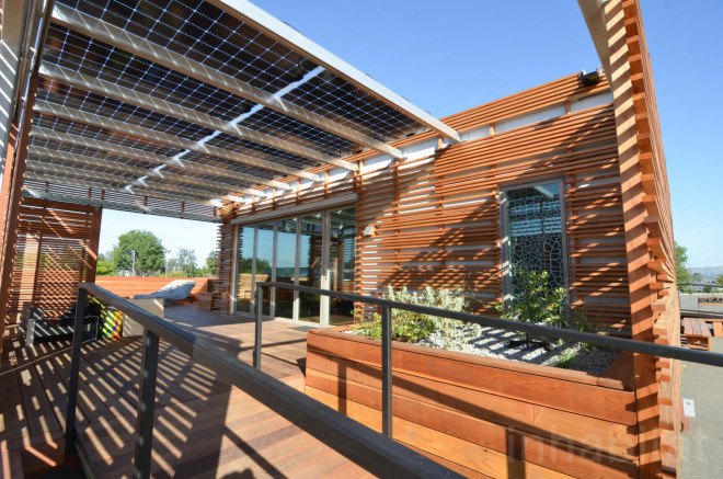 INhouse by California Polytechnic State University, Solar Decathlon, Solar Decathlon 2015, Aggie Sol by UC Davis, solar powered homes, solar power, solar powered architecture, solar homes, plus energy homes, plus energy, prefab homes, affordable solar powered homes,