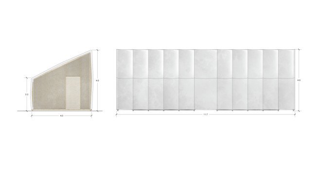 Barberio Colella ARC, Just a Minute by Barberio Colella ARC, Just a Minute housing, temporary housing, earthquake relief housing, disaster relief housing, OSB, OSB panels, modular architecture, bamboo, bamboo architecture, earthquake housing, solar panels, prefab architecture, Ikuku