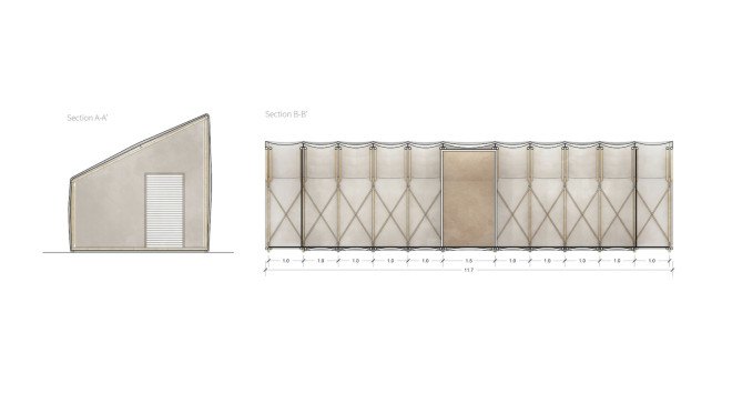 Barberio Colella ARC, Just a Minute by Barberio Colella ARC, Just a Minute housing, temporary housing, earthquake relief housing, disaster relief housing, OSB, OSB panels, modular architecture, bamboo, bamboo architecture, earthquake housing, solar panels, prefab architecture, Ikuku