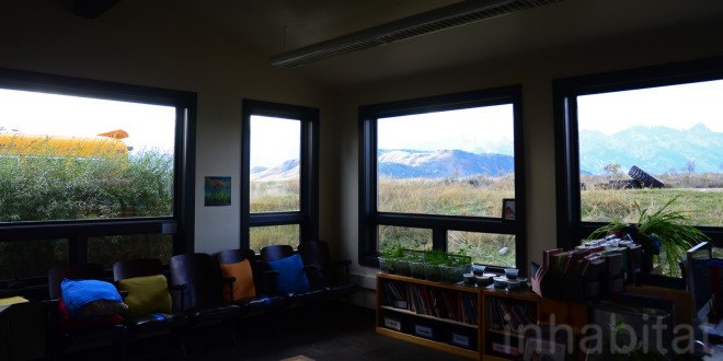 Teton Mountain school, Ward + Blake architects, Kelly Elementary School, Teton Mountains, Wyoming, Wyoming school renovation, green schools Wyoming, weathering steel, Wyoming architects, small country school opens to immense mountain view, beautiful mountain school in Wyoming, Kelly school, Kelly Wyoming School, Ward + Blake school renovations in Wyoming