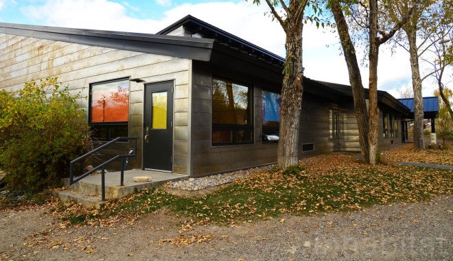 Teton Mountain school, Ward + Blake architects, Kelly Elementary School, Teton Mountains, Wyoming, Wyoming school renovation, green schools Wyoming, weathering steel, Wyoming architects, small country school opens to immense mountain view, beautiful mountain school in Wyoming, Kelly school, Kelly Wyoming School, Ward + Blake school renovations in Wyoming