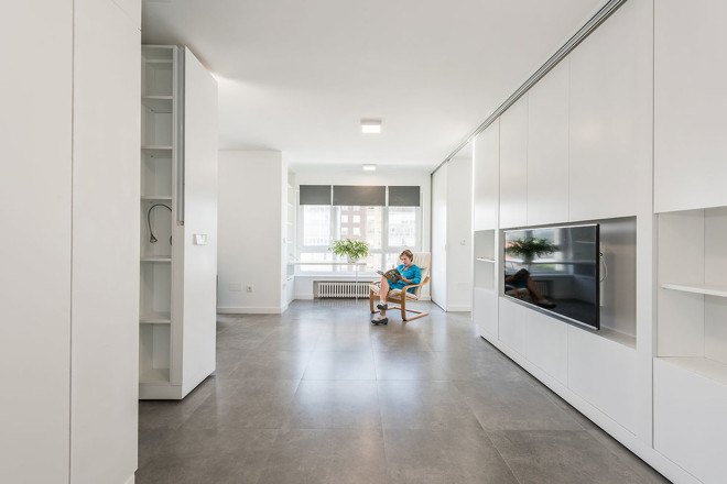 MJE House, PKMN architectures, Spain, transformable houses, transformable furniture, green interiors, flexible spaces, flexible design, holiday home, rotating walls, smart interior, responsive interiors, responsive spaces