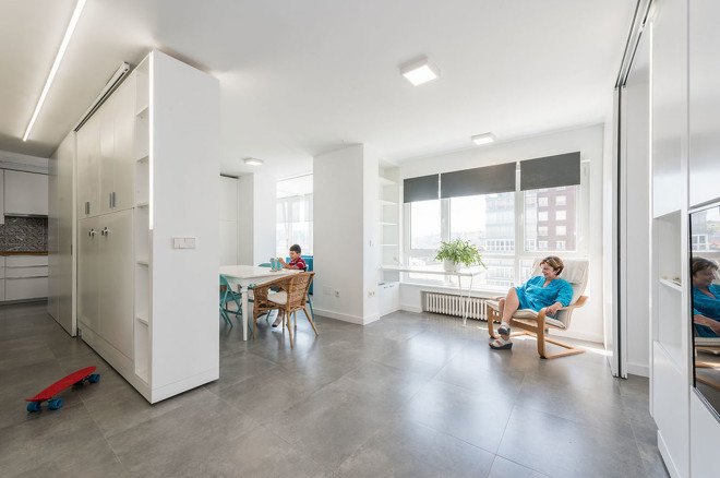 MJE House, PKMN architectures, Spain, transformable houses, transformable furniture, green interiors, flexible spaces, flexible design, holiday home, rotating walls, smart interior, responsive interiors, responsive spaces