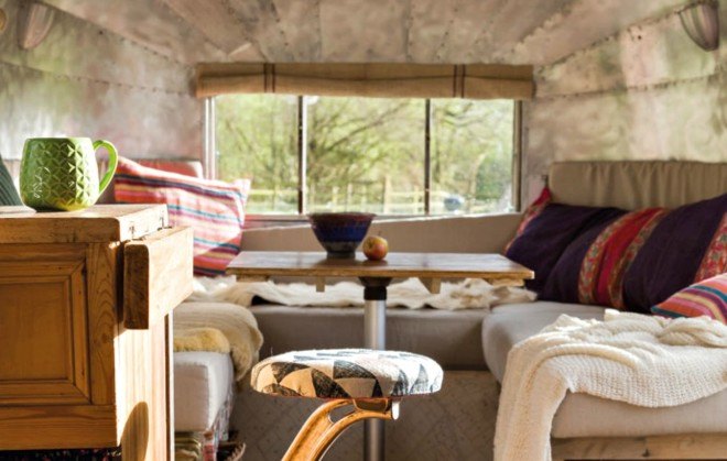 Mark and Charlotte Mabon Airstream Renovation, airstream renovation, caravan design, airstream design, Airstream caravan, 1954 Airstream, aluminium cladding, mobile homes, homes on wheels, urban design, mobile home renovation, diy renovation, caravan renovation