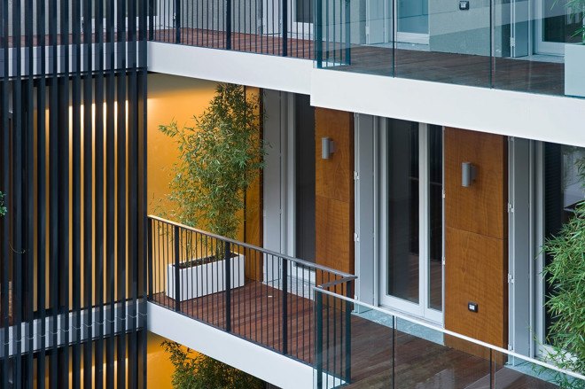 Westway Architects, green renovation, Milan, Italy, 19th century building renovation, natural lighting, internal courtyard, courtyard, residential architecture