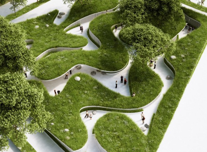 penda, where the river runs, garden expo 2015, wuhan garden expo, china garden expo, panda garden expo, green installation, green exhibit
