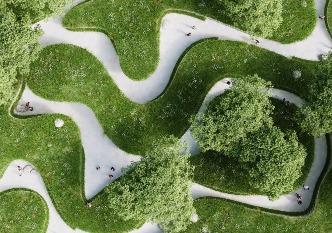 penda, where the river runs, garden expo 2015, wuhan garden expo, china garden expo, panda garden expo, green installation, green exhibit