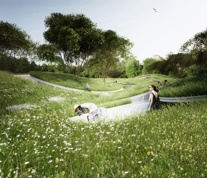 penda, where the river runs, garden expo 2015, wuhan garden expo, china garden expo, panda garden expo, green installation, green exhibit