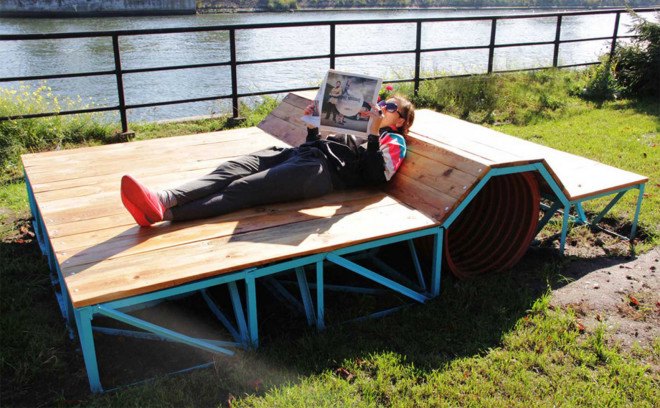 Gdańsk, Reshtki, recycled urban furniture by Reshtki, reader submitted content, recycled materials, urban furniture, Sara Podwysocka, Maria Ostrowska