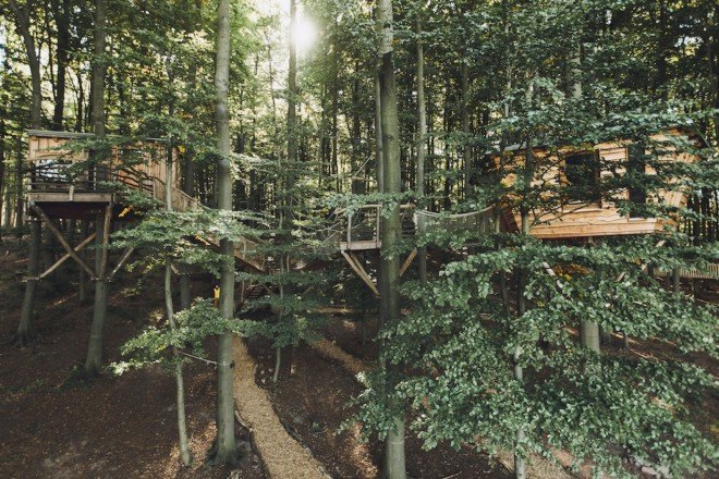 Robin’s Nest treehouse hotel, treehouse, treehouse hotel, Berlepsch Castle, Hesse, Peter Becker, Robin’s Nest Peter Becker, composting toilet, cabin, treehouse cabin,